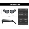 New personalized small frame triangular cat's Eye Sunglasses trendsetter hip hop disco Sunglasses men's and women's street shoot